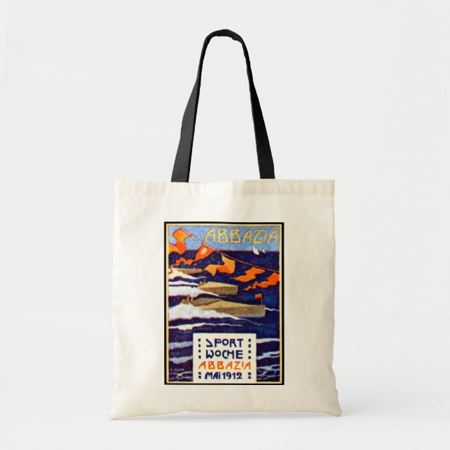 Bolsa Tote 1912 Raças de Barcos Rápidos Abbazia (Frente)