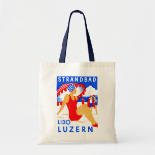 Bolsa Tote 1929 Art Deco Strandbad Lido Luzern