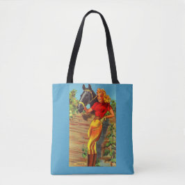 Bolsa Tote 1940s, alfinetes, impressão