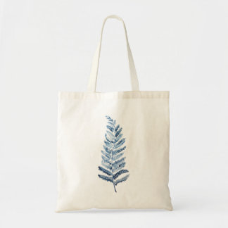 Bolsa Tote 1 indigo fern watercolor