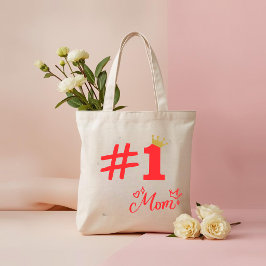 Bolsa Tote #1 Mom Love Personalized Tote Bag