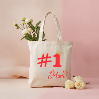Bolsa Tote #1 Mom Love Personalized Tote Bag