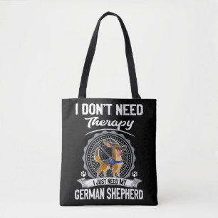 Bolsa Tote 1 Não preciso de terapia, só preciso do meu Sheph