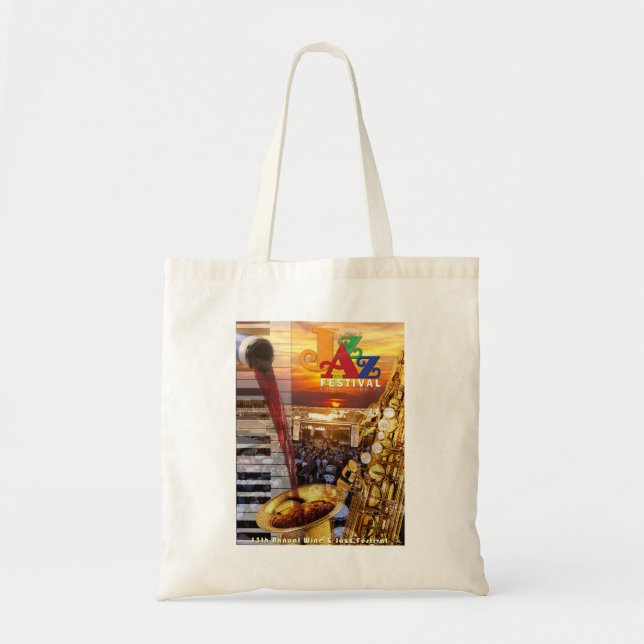 Bolsa Tote 2018 vinho & sacola do jazz (Frente)