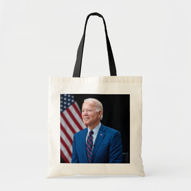 Bolsa Tote 2021 Joe Biden Presidente dos EUA Retrato (Frente)