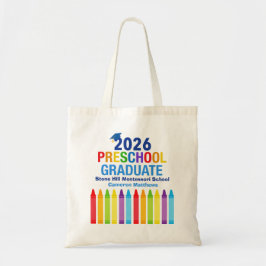 Bolsa Tote 2026 Preschool Graduate Cute Custom Graduation