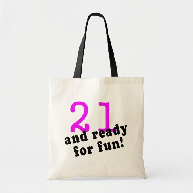 Bolsa Tote 21 e apronte para o rosa do divertimento (Frente)