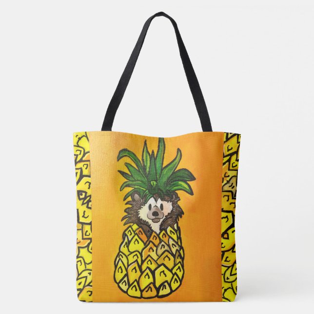 Bolsa Tote 248 - Cachorro e ananás - Saco de Tota (Verso)