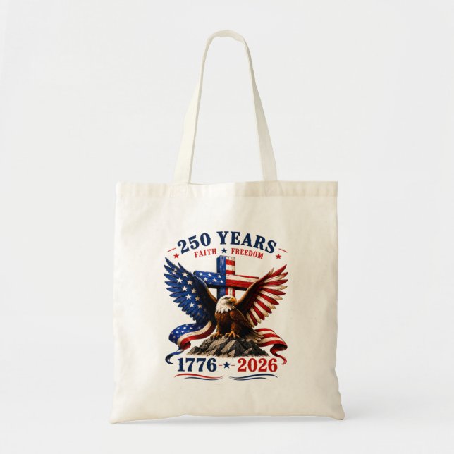 Bolsa Tote 250 Anos de Fé e Liberdade (Frente)