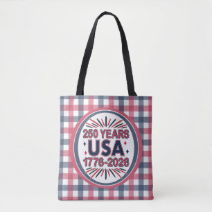 Bolsa Tote 250 Anos EUA   1776-2026 Semiquincentenário
