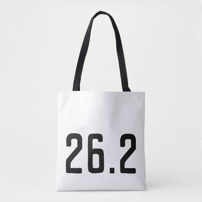 Bolsa Tote 26,2 Sacola da maratona (Frente)