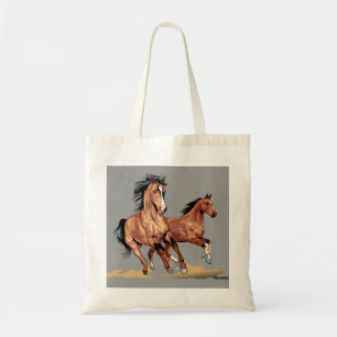 Bolsa Tote 2 Belos Cavalos Correndo Saco De Tote