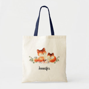 Bolsa Tote 2 Raposas Vermelhas Cachorras Design