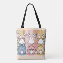 Bolsa Tote 3 Bunny Trio, Nome Personalizado