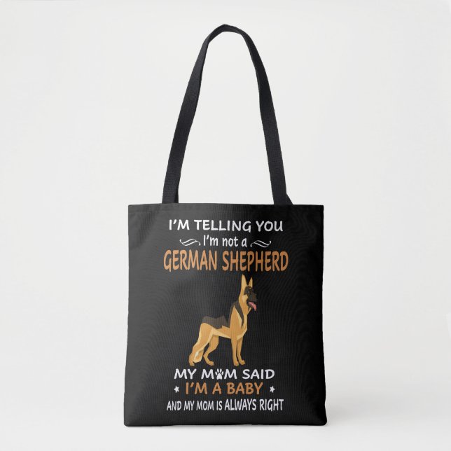 Bolsa Tote 3 Estou te dizendo que não sou German shepherd min (Frente)