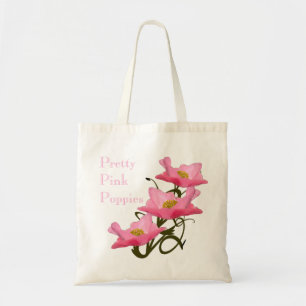 Bolsa Tote 3 Flores cor-de-rosa, ecologicamente reutilizávei
