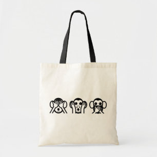 Bolsa Tote 3 macacos sábios Emoji