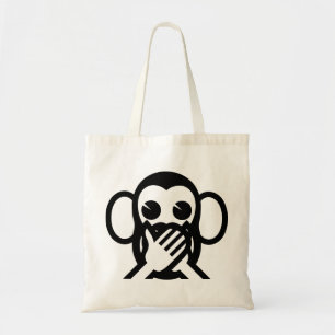 Bolsa Tote 3 Macacos Sábios Iwazaru 言 わ ざ る Fala NO