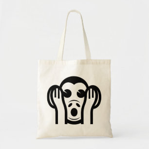 Bolsa Tote 3 Macacos Sábios Kikazaru 聞 か ざ る Ouvem N