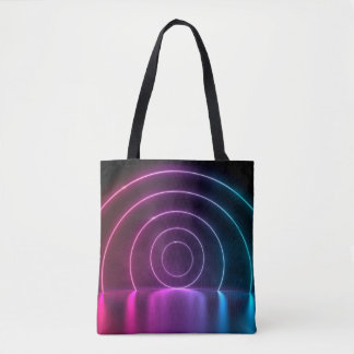 Bolsa Tote 3d Anel do portal do círculo ultravioleta linhas b