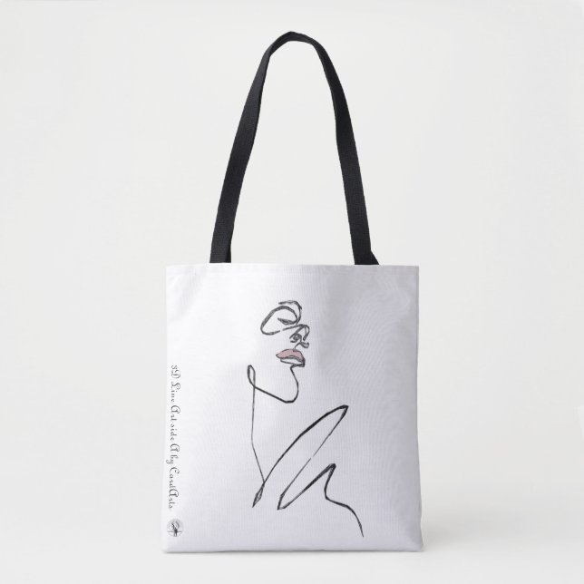 Bolsa Tote 3D Line Art side A - Artist - CardArts (Frente)