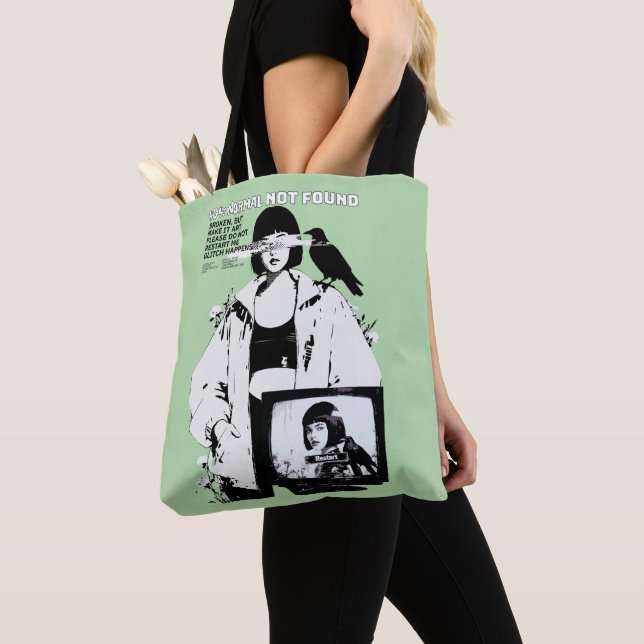 Bolsa Tote 404: Normal Not Found – Glitched Soul (Close Up)