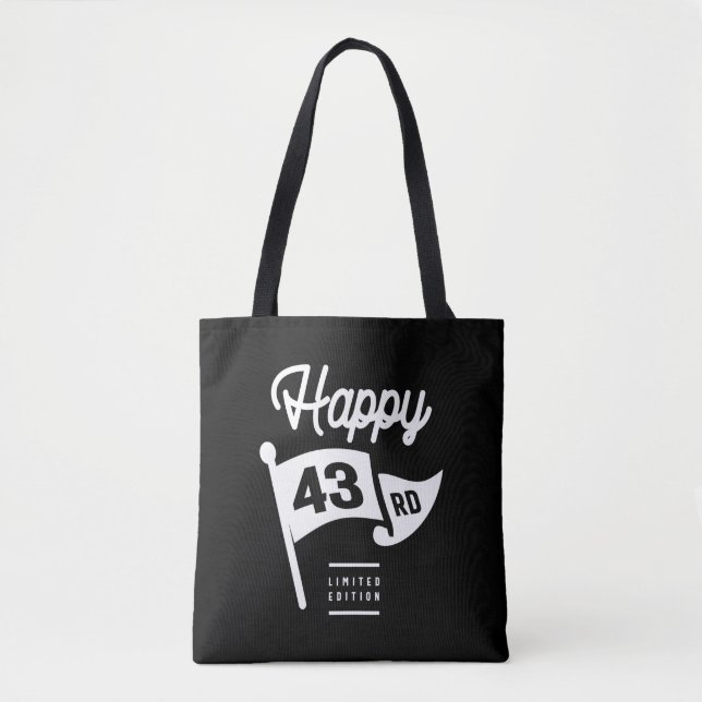 Bolsa Tote 43 Anos - 43º Presente Engraçado de Aniversário (Frente)