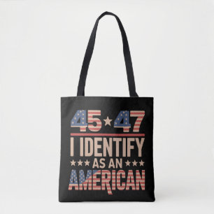 Bolsa Tote 45 47 Eu Me Identifico Como Um Trump Presidente Am