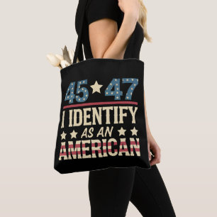 Bolsa Tote 45 47 Eu Me Identifico Como Uma Bandeira Americana