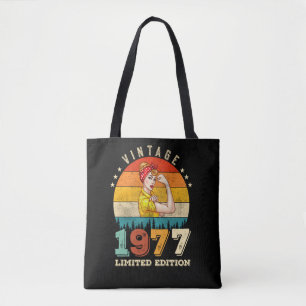 Bolsa Tote 46 anos 1977 Vintage Women 46th Birthday Gift