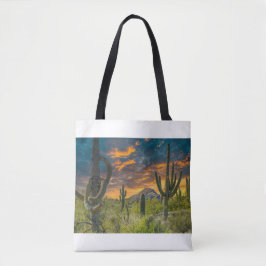 Bolsa Tote 4792-2-Paisagem do Deserto ao Sunset
