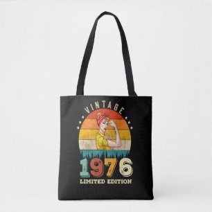 Bolsa Tote 49 anos de idade no domingo de 1976 Vintage 49º an