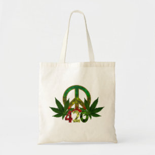 Bolsa Tote 4 20 Rasta Peace Weed