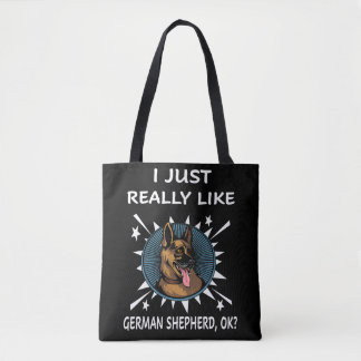 Bolsa Tote 4 Eu Gosto Muito Do German shepherd OK