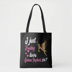 Bolsa Tote 4 Eu só assustei o German shepherd de amor OK