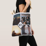 Bolsa Tote 4 Foto de Colagem Personalizada Monograma<br><div class="desc">Torne a sua própria colagem personalizada de 4 fotos única, monogramada, em saco de tote de Ricaso - disponível em várias cores</div>