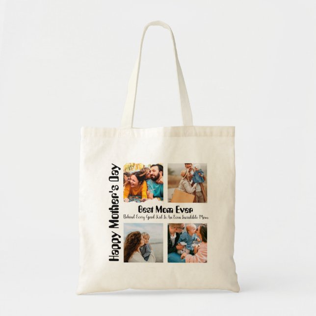 Bolsa Tote 4 Fotocolagem Melhor Mãe Nunca (Frente)