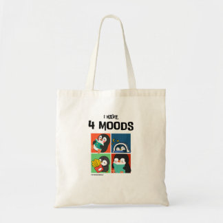 Bolsa Tote 4 Moods Penguin | Bookworm Engraçado