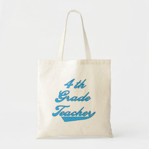 Bolsa Tote 4o Camiseta e presentes azuis do professor da