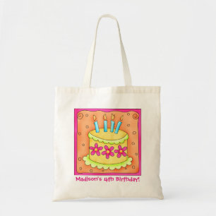 Bolsa Tote 4o O nome do bolo do feliz aniversario personaliza