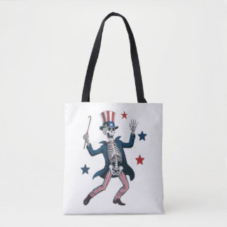 Bolsa Tote 4th of July Dancing Skeleton