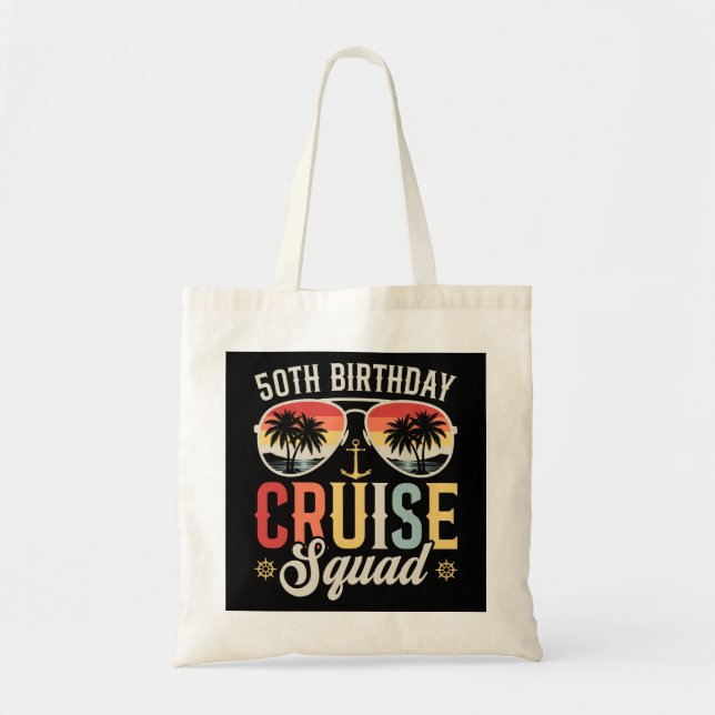 Bolsa Tote 50º Aniversário da Família Cruise Squad (Frente)