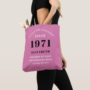 Bolsa Tote 50º aniversário de 1971 - Preto cor-de-rosa para s