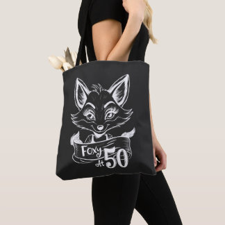 Bolsa Tote 50º Aniversário, Foxy A 50, Fox/Vixen Preto Branco