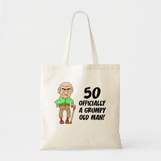 Bolsa Tote 50º aniversário, velho rabugento (Frente)