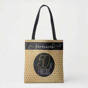 Bolsa Tote 50 e Fabulosa Festa de aniversário de nome persona