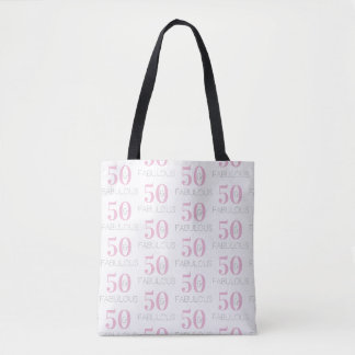 Bolsa Tote 50 e Fabuloso 50º Padrão de Aniversário