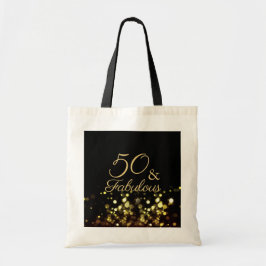 Bolsa Tote 50 e Fabuloso Aniversário Negro e Dourado
