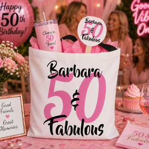 Bolsa Tote 50 e Fabuloso Aniversário Personalizado