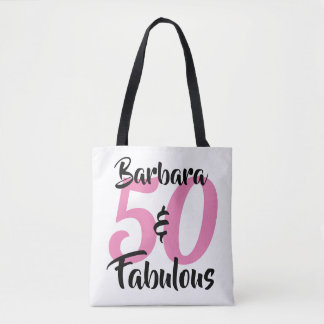 Bolsa Tote 50 e Festa de aniversário personalizada fabulosa